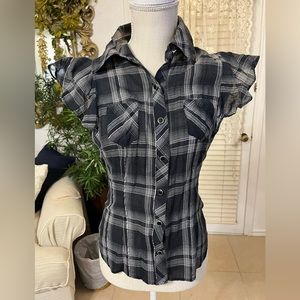 Express very cute black with silver sparkly thread throughout